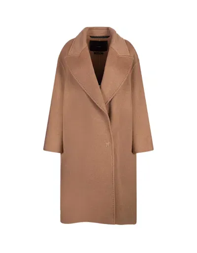 Max Mara Camel Valle Coat In Beige