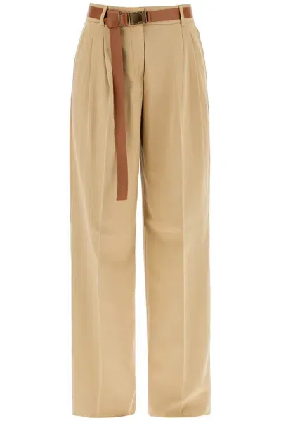 Max Mara Canvas Pants For Men Or In Beige