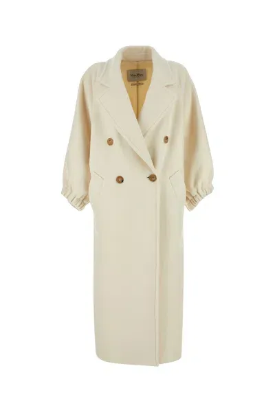 Max Mara Woman Ivory Cashmere Zaffo Coat In White