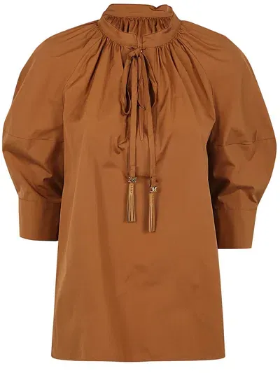 Max Mara Carpi Scarf Shirt Clothing In Brown