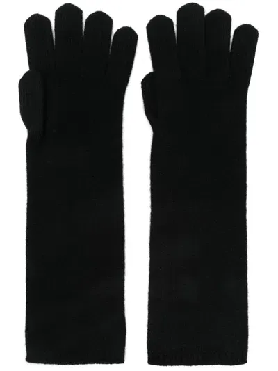 Max Mara Cashmere Gloves In Black