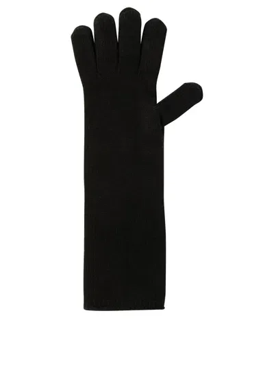 Max Mara Cashmere Gloves In Black