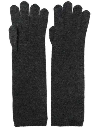 Max Mara Cashmere Gloves In Grey