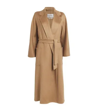 Max Mara Ludmilla Belted Cashmere Midi Coat In Brown