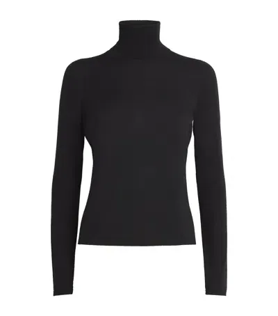 Max Mara Cashmere Rollneck Sweater In Black