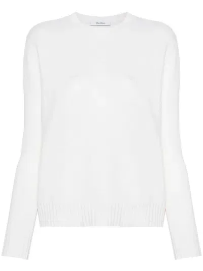 Max Mara Cashmere Sweater In White