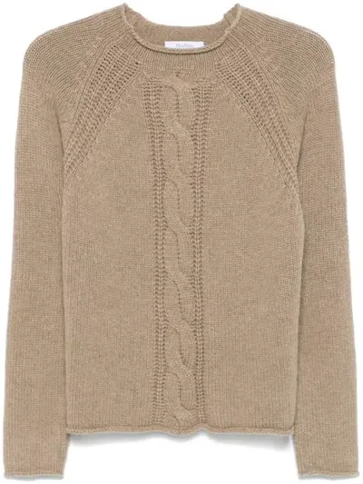 Max Mara Cashmere Sweater In Brown