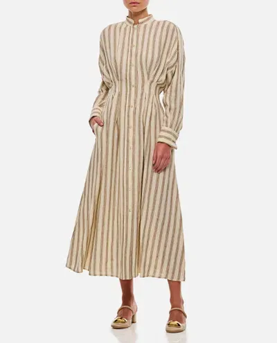 Max Mara Chemisier Striped Dress In Multicolour