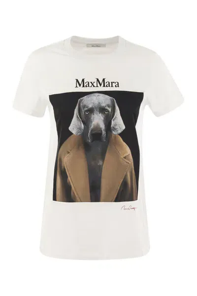 Max Mara Cipria Printed Jersey T-shirt In Brown