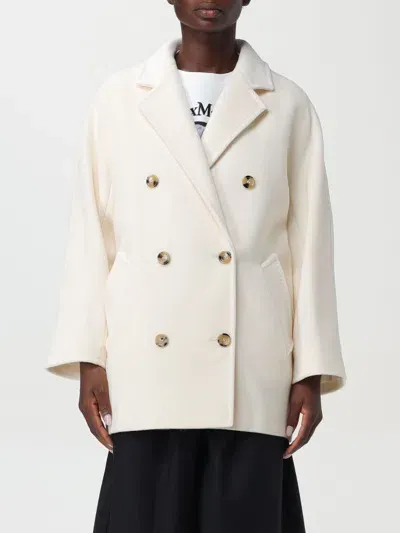 Max Mara Coat  Woman Color White In Weiss