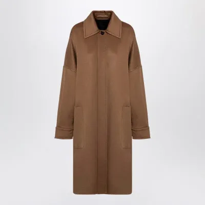 Max Mara Baruffa Oversized Cashmere Coat In Brown