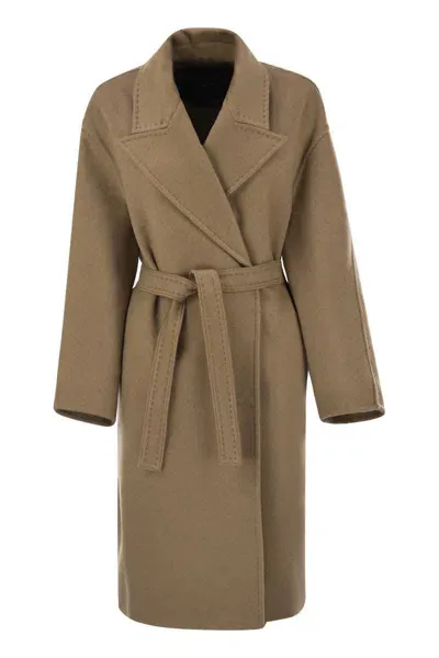 Max Mara Deconstructed Cashmere Jacket In Brown