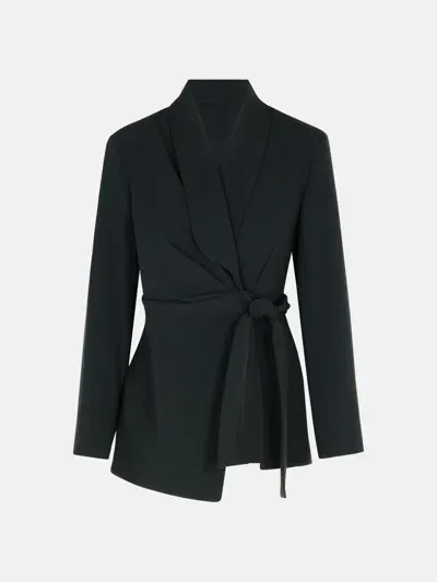 Max Mara 'comma' Blazer In Black Triacetate Blend