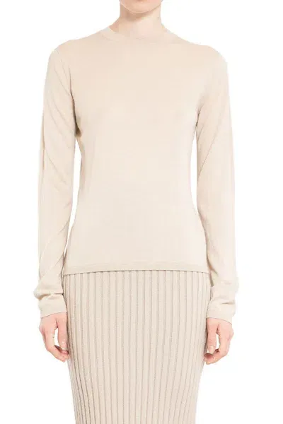 Max Mara Crewneck In Beige