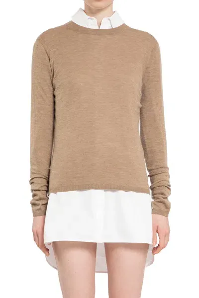 Max Mara Crewneck In Brown