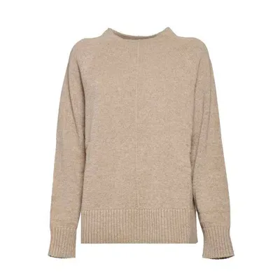 Max Mara Crewneck Long In Beige