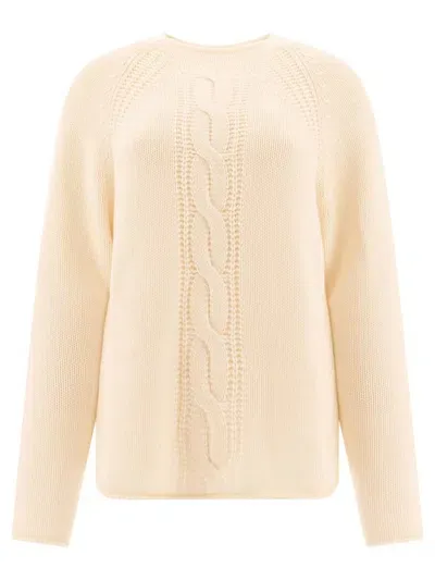 Max Mara Crewneck Long In White