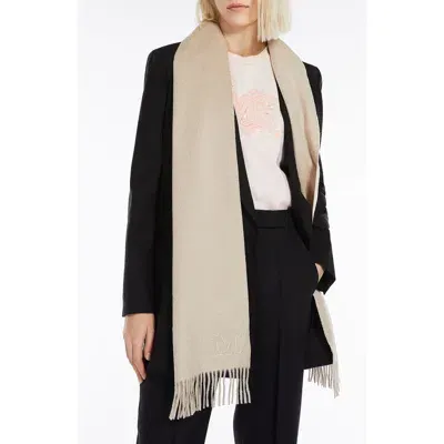 Max Mara Dalia Cashmere Scarf In Beige