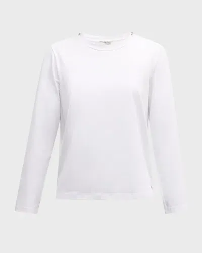 Max Mara Domino Long-sleeve Shirt In White