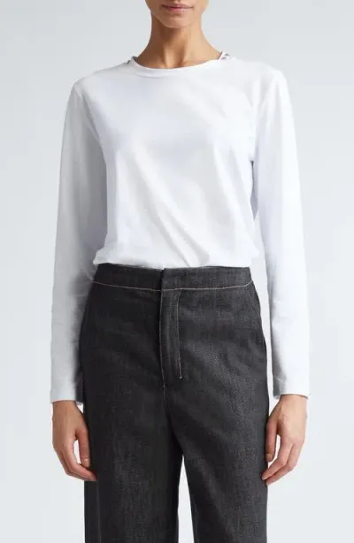 Max Mara Domino Long Sleeve T-shirt In White