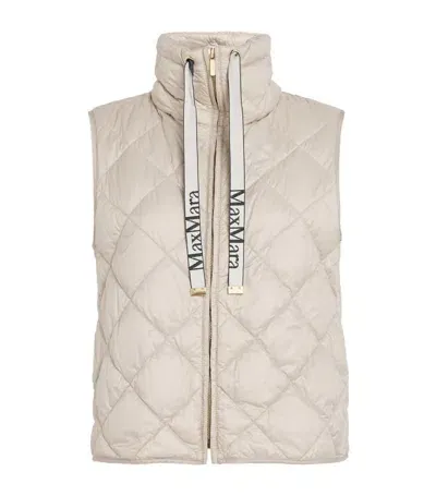 Max Mara Down Gilet In Beige