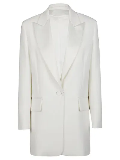 Max Mara Dyser Jacket In Bianco Seta