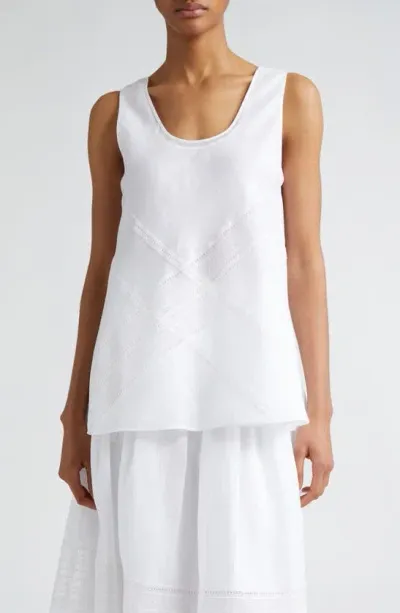 Max Mara Sleeveless Knitted Top Female White In Optical White