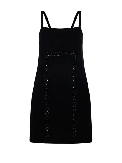 Max Mara Embellished Sleeveless Dress In Black