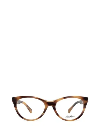 Max Mara Eyeglasses In Light Brown / Striped