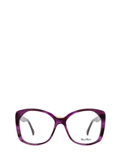 Max Mara Eyeglasses In Violet / Striped