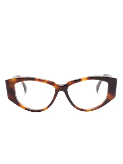 Max Mara Eyewear Cat-eye Frame Glasses In 褐色