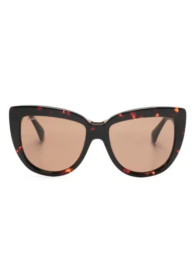 Max Mara Eyewear Cat-eye Tinted Sunglasses In Black