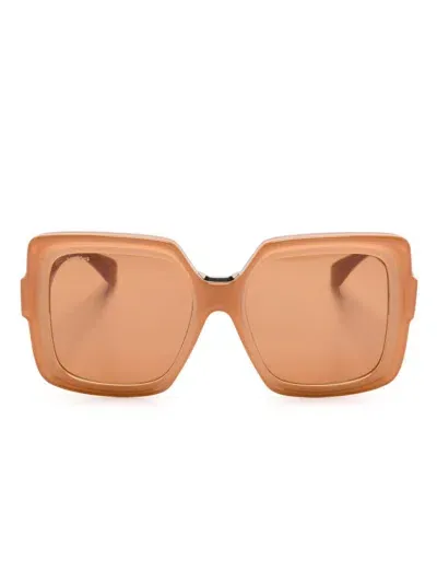 Max Mara Eyewear Ernest Oversize-frame Sunglasses In Orange