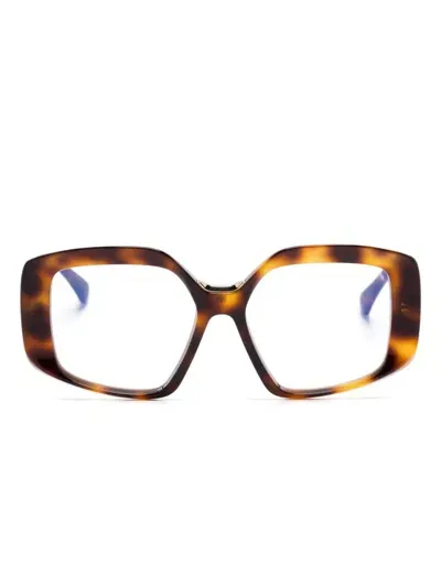 Max Mara Eyewear Oversize-frame Glasses In Brown