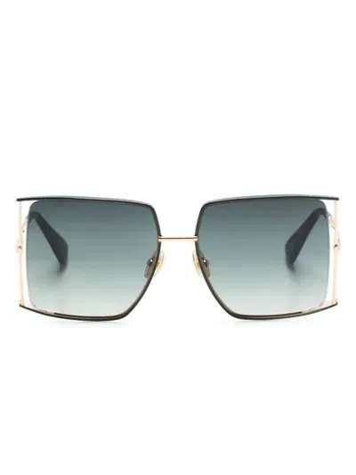 Max Mara Eyewear Oversize-frame Sunglasses In 绿色