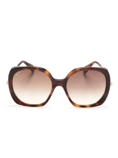 Max Mara Eyewear Oversize-frame Sunglasses In Brown