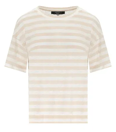 Max Mara Falla Ivory Striped T-shirt