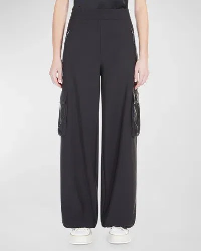 Max Mara Filante Wide-leg Cargo Boyfriend Pants In Black