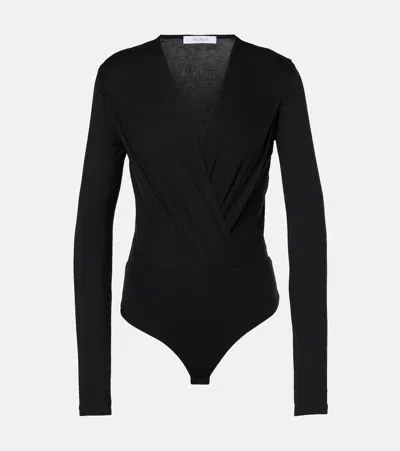 Max Mara Firma Jersey Bodysuit In Black