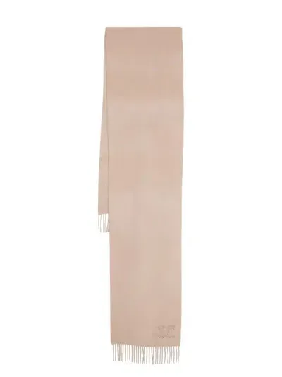 Max Mara Fringed Cashmere Scarf In Nude & Neutrals