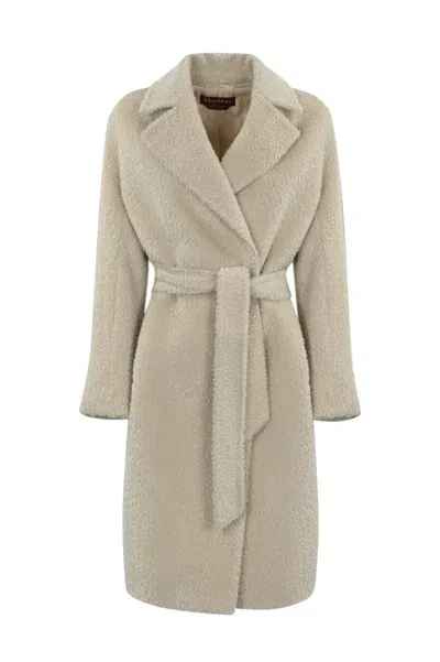 Max Mara Galante Coat In Alpaca And Wool In Beige