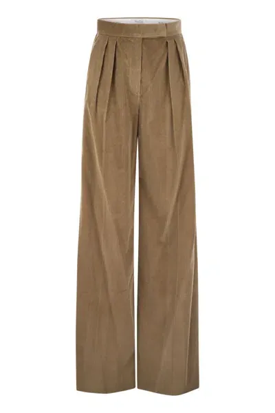 Max Mara Gilly - Wide Corduroy Trousers In Brown