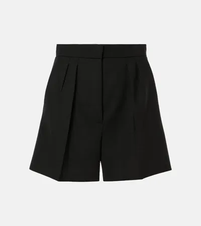 Max Mara Giugno Wool-blend Shorts In Black