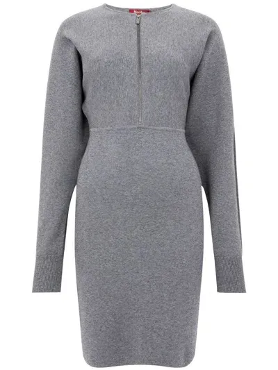 Max Mara Gray 'rodi' Knit Dress In Grigio