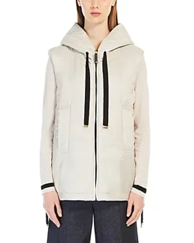 Max Mara Greengo Hooded Gilet In Ice