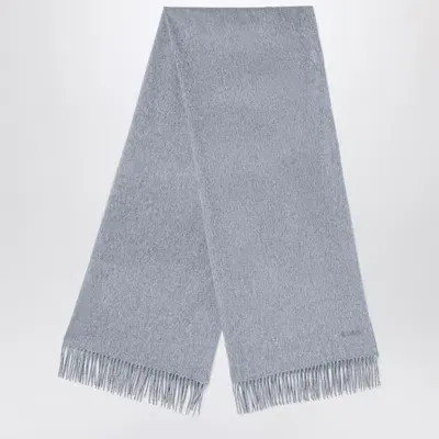 Max Mara Grey Cashmere Scarf In Gray