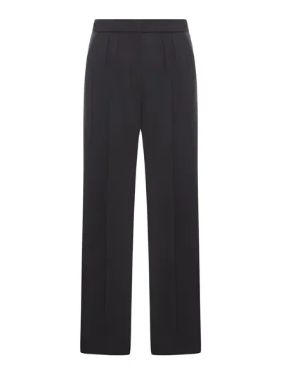 Max Mara High Waist Straight Leg Pants In Black