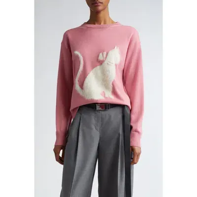 Max Mara Hot Kitten Virgin Wool Sweater In Pink