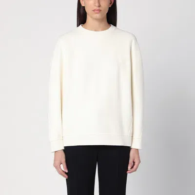 Max Mara Ivory Sweatshirt In Wool And Cashmere Blend In Beige