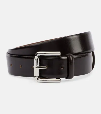 Max Mara Leather Belt In Black